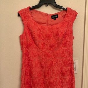 Adrianna Papell peach colored dress. Great for a wedding.  Size 10